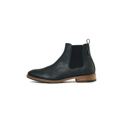Image of V.GAN Mens Vegan Cardamom Chelsea Boots Black 7 UK