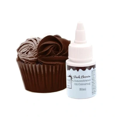 Image of Colour Splash Oil Based Food Dark Brown Vibrant Edible For Baking, Colours Buttercream, Cake Mix, Chocolate 30ml