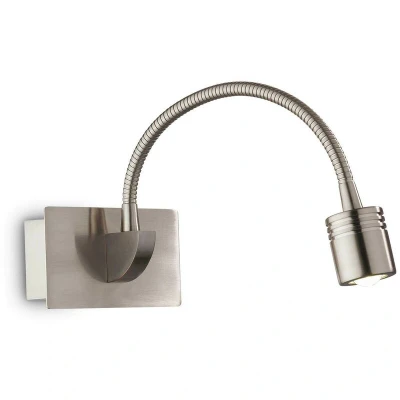 Image of Dynamo LED 1 Light Adjustable Wall Reading Lamp Nickel