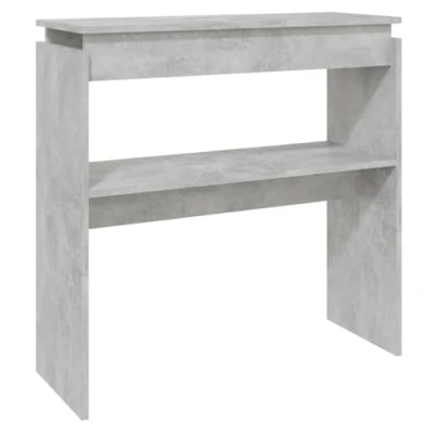 Image of vidaXL Engineered Wood Console Table, Compact Rectangular Design, Hallway/Living Room/Office Space Organizer, Concrete Grey