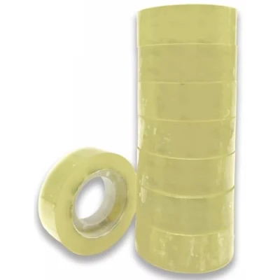 Image of 8 x Clear Tape Roll Celino Cellotape Rolls 18mm 30 Meters Sellotape Parcel Packing Packaging Tapes
