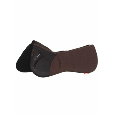 Image of LeMieux ProSorb Plain 3 Pocket Quilted Half Pad Brown Large