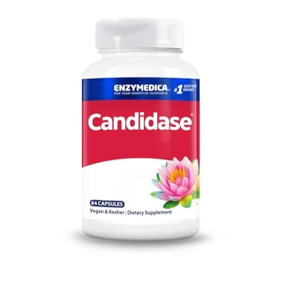 Image of ENZYMEDICA Candidase (84 Capsules) for Balanced Yeast Levels, Therapeutic Enzymes Supplements, Candida Systemic Blend, Nutrient Gut Health Supplement, Vegan, Dairy Free