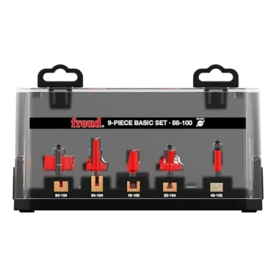 Image of Freud Diablo 9 Piece Basic Bit Set (1/4&quot; Shank) (88 100), perma shield coating red, One Size