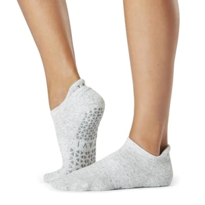Image of Women&#039;s 1 Pair Tavi Noir Savvy Organic Cotton Low Rise Yoga Socks with Grip Haze Large