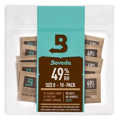 Image of Boveda 49% Two Way Humidity Control Packs for Music Bows &amp; Small Woodwinds Size 8 10 Pack Moisture Absorbers Instrument Cases Humidifier Hydration Packets in Resealable Bag