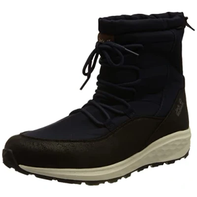 Image of Jack Wolfskin Women&#039;s Nevada Texapore Mid W Snow Boot, Dark Blue Off White, 5 UK