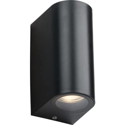 Image of KnightsBridge ALANA 230V IP65 GU10 Polycarbonate Up/Down Wall light Black