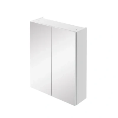 Image of Iflo Trapini Mirrored Door Wall Unit Light Grey 600mm X 720mm 190 mm, 2 Doors, 526807