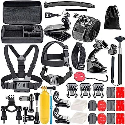 Image of Navitech 60 in 1 Action Camera Accessories Combo Kit With EVA Case Compatible WOLFANG 4K