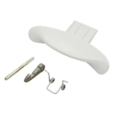 Image of Hotpoint White Washing Machine Door Handle Kit. Genuine Part Number C00116580