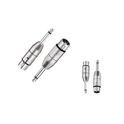Image of Mr. Gadget&#039;s Solutions XLR to Jack TRS Adapter, Balanced Female Quarter Inch 6.35mm Male Adapters 2 Pack