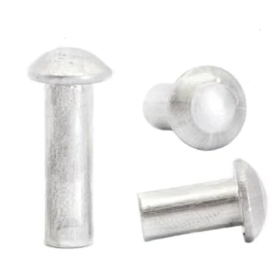 Image of M5 (5mm x 20mm) Aluminium Solid Round Head Rivets DIN 660 (Pack of 20)