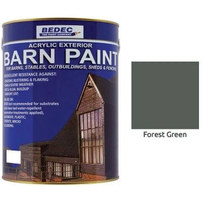 Image of Bedec BEDE2AK2010/46 Barn Paint Semi Gloss Forest Green 5 Litre