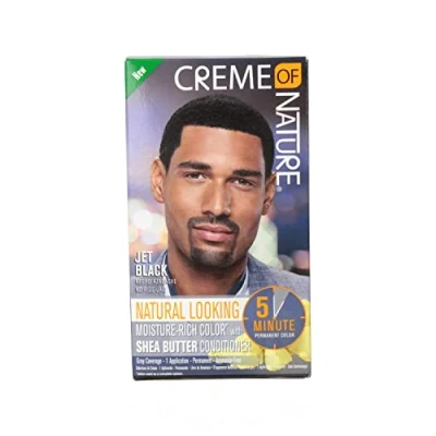 Image of Creme of Nature Men&#039;s Moisture Rich Permanent Hair color, Jet Black