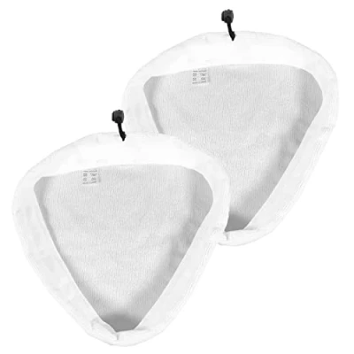 Image of SPARES2GO Microfibre Cloth Cover Pads Compatible with Russell Hobbs RHSM10MR04 RHSM1001 RHSM10AS02 Steam Cleaner Mop (Pack of 2)