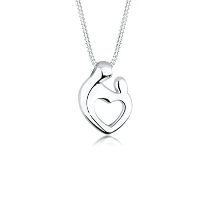 Image of Elli Necklace Women Heart Pendant Elegant in 925 Sterling Silver