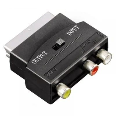 Image of Mr. Gadget&#039;s Solutions 21 Pin RGB SCART to 3 x RCA (Phono) &amp; S Video Adapter, Switchable Composite AV TV DVD VCR Connector Cable Adaptor, Audio/Video