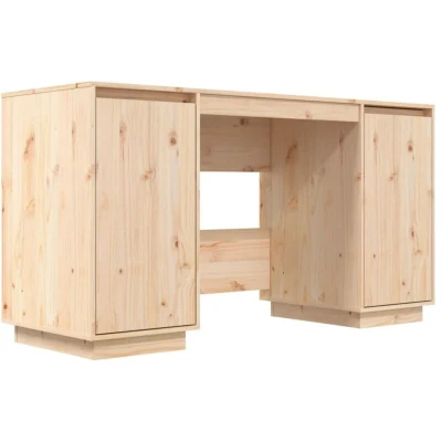Image of vidaXL Desk 140x50x75 cm Solid Wood Pine