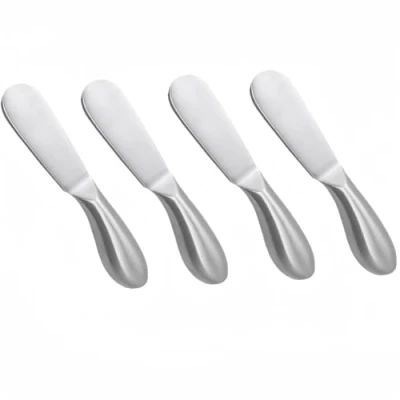 Image of 4 Pcs Spreader Knife Set,Accfore Stainless Steel Multipurpos Cheese and Butter Knives