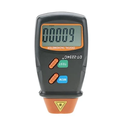 Image of Digital Tachometer, DT 2234C+ Non Contact LCD Photo Tachometer Mini RPM Tester Meter Clear Display, High Measuring Accuracy