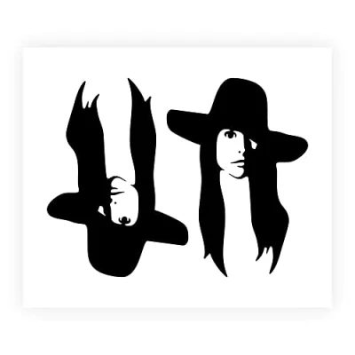 Image of 4R Quattroerre.it Supershaped Die Cut Penelope for Car DX+SX, Black, 10 x 12 cm