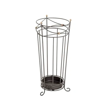 Image of HAKU Mobel Umbrella Stand Anthracite, Metal Size: H 55 cm X Ø 24 cm, Style: Traditional