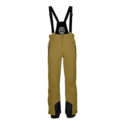 Image of Killtec Enosh 30920 000 Men&#039;s Ski Trousers with Removable Straps, Edge Protection and Snow Guard, Pale Olive, M