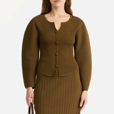 Image of By Malene Birger Francinas Cardigan, Women&#039;s, Size: Large, Shitake