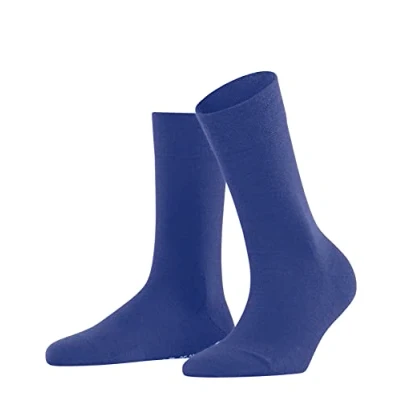 Image of Women&#039;s 1 Pair Falke Sensitive Berlin Merino Wool Left And Right Comfort Cuff Socks Imperial Blue 5.5 8 Ladies