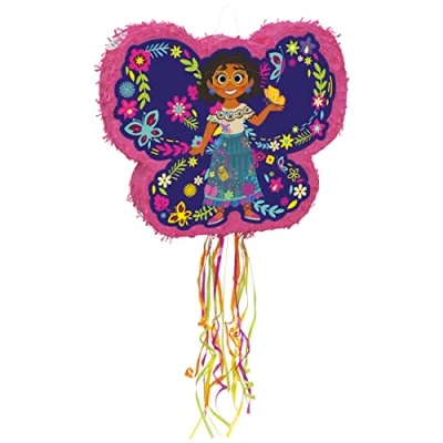 Image of Unique 51248 ENCANTO Disney Butterfly Shaped Pull String Pinata 1 Count (Pack of 1), Multicolour
