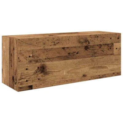 Image of vidaXL 80x25x30 cm Bathroom Wall Cabinet Old Wood Engineered Versatile Storage Unit for Bathroom/Kitchen/Bedroom