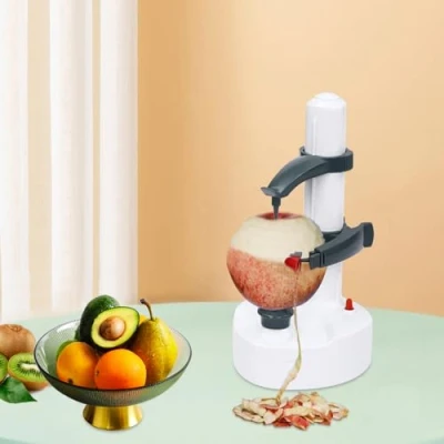 Image of Electric Rotato Peeler Multifunction Stainless Steel Fruit Vegetable Peeling Machine Automatic Potato Apple Vegetables Cutter Paring Kitchen Tool