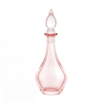 Image of MyTinyWorld Dolls House Miniature Handmade Red Glass Classic Curved Decanter