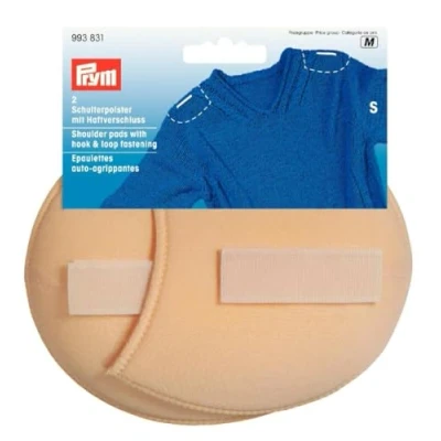 Image of Prym Shoulder Pads Raglan with Hook and Loop Fastening S, Skin Colour, White, Small