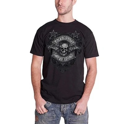 Image of Avenged Sevenfold T Shirt Flourish Death Bat Band Logo Official Black Mens L