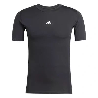 Image of adidas Performance Techfit Short Sleeve Sports Tshirt, Men&#039;s, Size: Medium, Black