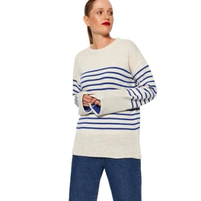 Image of Trendyol FeMan Oversize Basic Crew Neck Knitwear Sweater,Rock,S