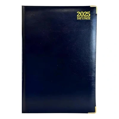 Image of G4GADGET A5 Day A Page Diary 2025 Hardback Cover Daily Planner with Hourly Slots Bold &amp; Compact (Blue)