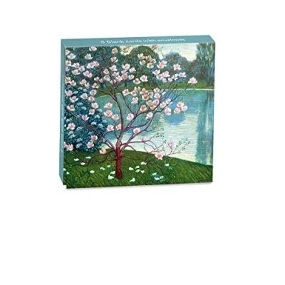 Image of Museums and Galleries V&amp;A Square Mini Notecard Wallet (411750 ERJ) Magnolia by Wilhelm List Blank Notes with Envelopes
