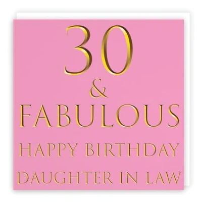 Image of Hunts England Large Daughter In Law 30th Birthday Card 30 &amp; Fabulous Happy Still Totally Collection 210 x mm Age