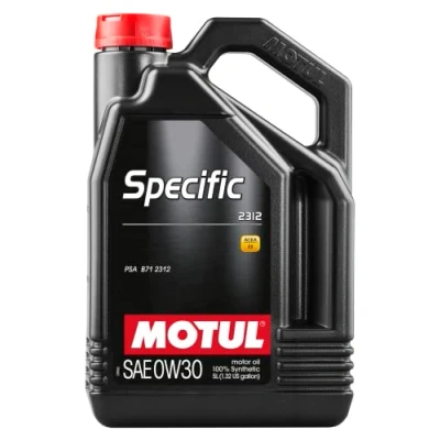 Image of Motul 106414 Specific 100% Synthetic Car Engine Oil Fuel Economy Lubricant Compatible With PSA Peugeot Citroën, Petrol Engines, BlueHDi Diesel Engines SCR/DPF 0W 30 5 Litres