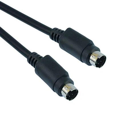 Image of 4 Pin Mini DIN plug Male to Extension Cable Lead S VHS Video (Length 5m)