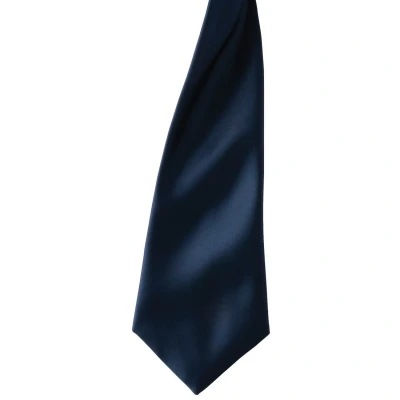 Image of Premier Colours Mens Satin Clip Tie (Pack of 2) (Navy) One Size