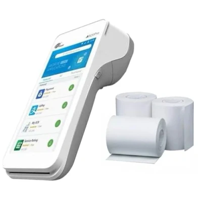 Image of Replacement Receipt Paper for Pax A920 Payment Device, 20 Rolls