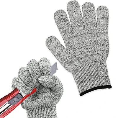 Image of Medium Cut Resistant Gloves, Safety Gloves,Level 5 Protection Work Food Grade High Performance, Gloves for Kitchen Meat, Outdoor Protective Hands, Wood Cutting