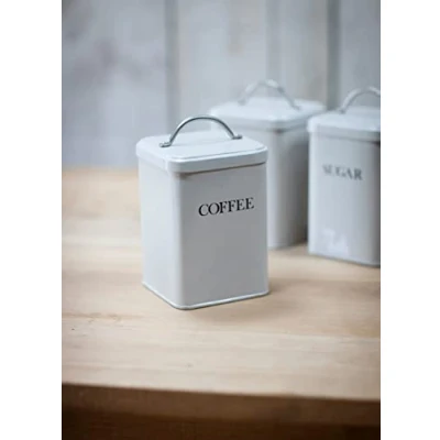 Image of Garden Trading Original Coffee Canister Crafted in Powder Coated Steel H20 X W12 D12cm