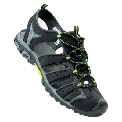 Image of Hi Tec Men&#039;s Fashion Sandals Schwarz/Grün/Grau Size: 10 UK