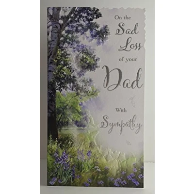 Image of Sad loss of Dad Sympathy Card Thoughts are with you