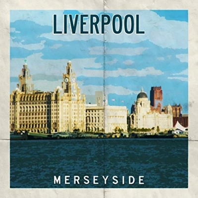 Image of Liverpool Retro Poster Greeting Card